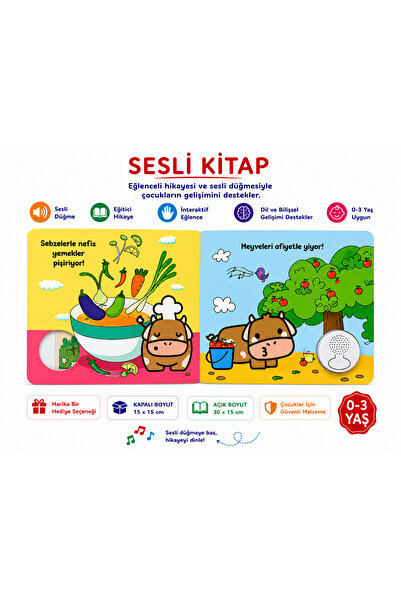 Espri Toys İNEK BENEK ÇOCUK SESLİ KİTAP EĞİTİCİ HİKAYE KİTABI