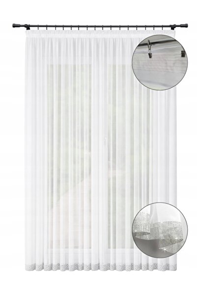 NOW-ART Cortină Cu Zirconii, 300x260, Poliester, Design Elegant, Calitate Îna...