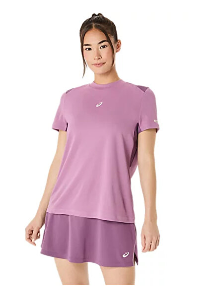Asics Mor Kız Çocuk T-Shirt 2042A380-500-PADEL COURT SS TOP