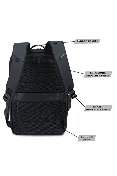 President Backpack Business Travel Durable Backpack with Waterproof Fashionable Multifunctional College School Backpack for Men Women ( Black )