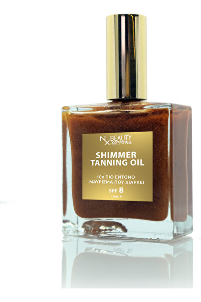 NX Beauty Professional Αντηλιακό Έλαιο Μαυρίσματος με Λάμψη για το Σώμα SPF 8...