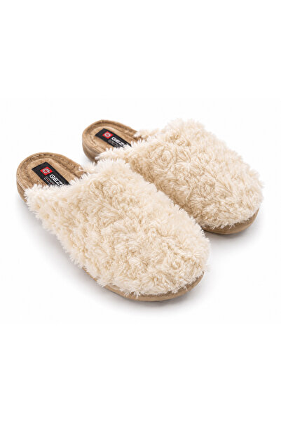 Noliva Women's Soft Plush Winter Indoor Slippers Cream