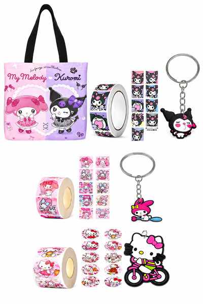 SANRIO مجموعة هدايا كورومي ماي ميلودي هيلو كيتي للفتيات - 1500 ملصق لطيف مع 3...