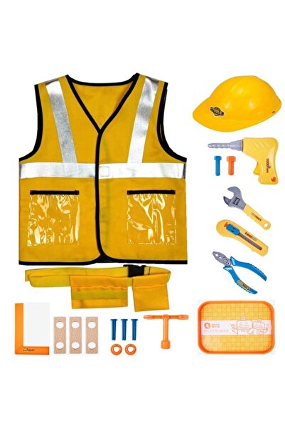 Arabest Kids Construction Worker Costume Set, Toddler Dress Up with Helmet Li...