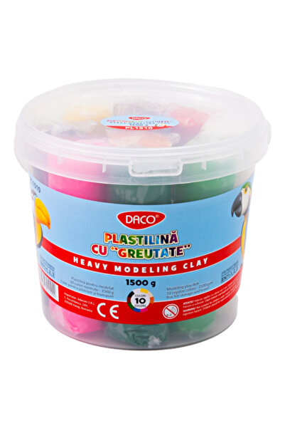daço Plastilină 10 culori 1500 g Cu greutate fixă DACO PL1510