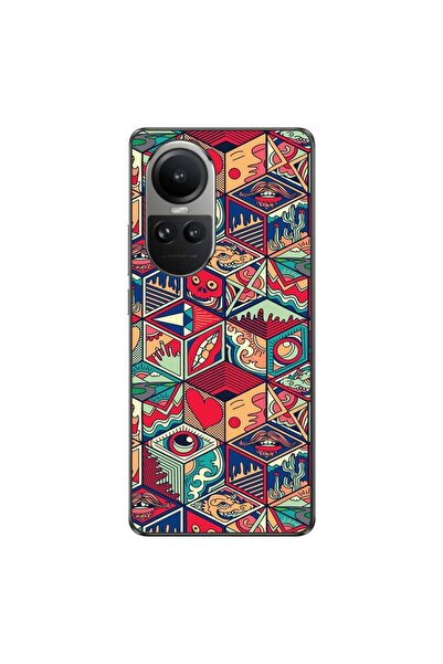 OEM Θήκη συμβατή με Oppo Reno10 5G Σιλικόνης Gel TPU με σχέδιο Pop Art Γεωμετ...