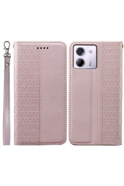 sscase Cubes Θήκη Βιβλίο Rose Gold (Xiaomi Poco M7 Pro 5G)