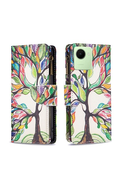 sscase Colored Pattern Zipper Θήκη Πορτοφόλι Big Tree (Realme C30)