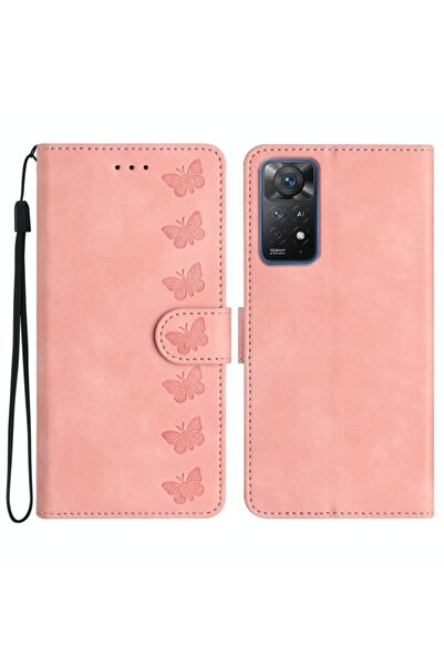 sscase Seven Butterflies Θήκη Πορτοφόλι Pink (Xiaomi Redmi Note 11 Pro 4G / 5G)