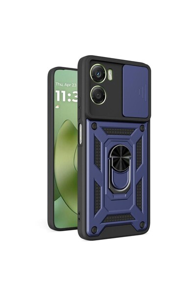 sscase Sliding Camera Σκληρή Θήκη με Δαχτυλίδι Blue (Motorola Moto G06 4G)
