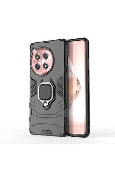 sscase Magnetic Ring Σκληρή Θήκη με Δαχτυλίδι Black (OnePlus 12R 5G)