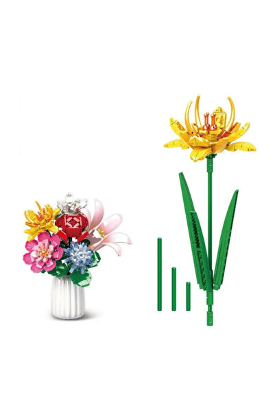ByCaretta Crocus Flower Building Blocks 113 Pieces