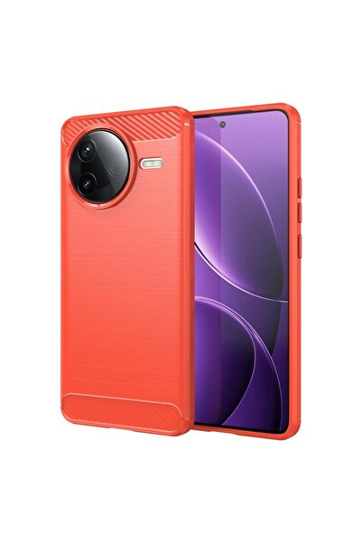 sscase Brushed Carbon Θήκη Σιλικόνης Red (Xiaomi Poco F7 Pro 5G)