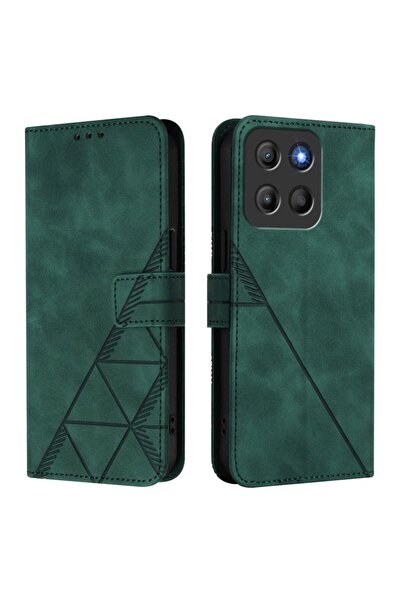 sscase Τriangle Θήκη Πορτοφόλι με Λουράκι Dark Green (Motorola Moto G15 4G / ...