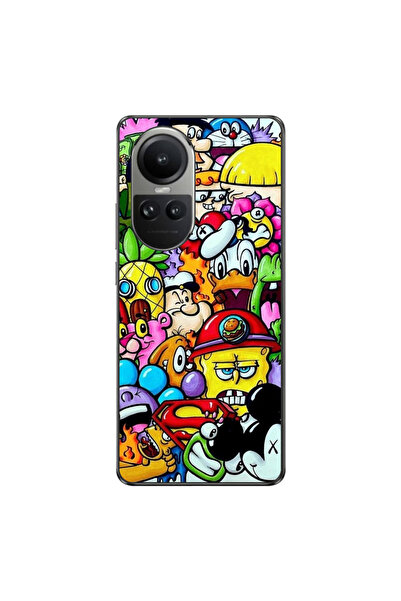 OEM Husa compatibila cu Oppo Reno10 5G Silicon Gel Tpu Model Pop Art Cartoons