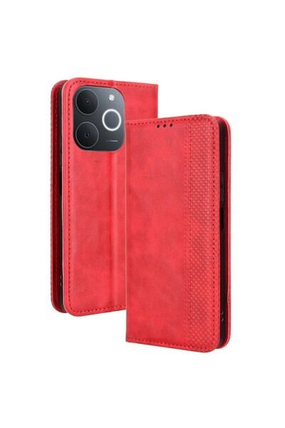 sscase Retro Θήκη Βιβλίο Red (Realme Note 70T 4G)