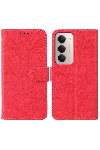 sscase Flowers Θήκη Πορτοφόλι Rose Red (Xiaomi Redmi 15 4G / 5G)