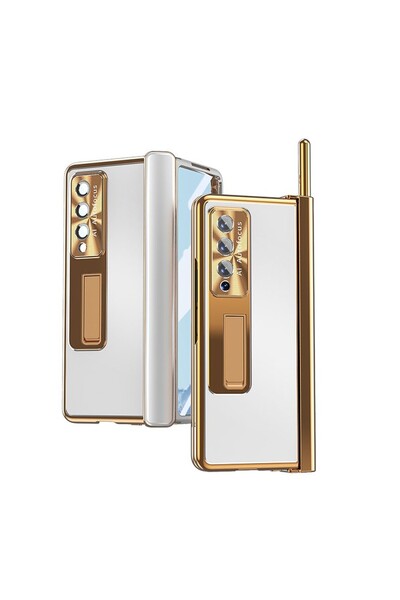 sscase Aluminum Alloy Σκληρή Θήκη με Πενάκι Silver/Gold (Samsung Galaxy Z Fol...