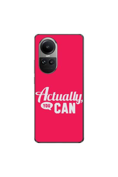OEM Husa compatibila cu Oppo Reno10 5G Silicon Gel Tpu Model Mesaj Actually Y...