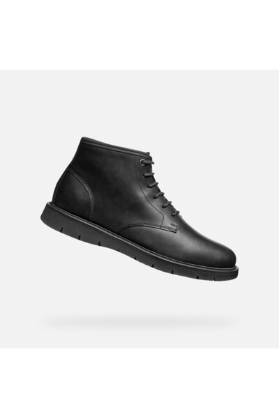 Geox Pantofi negri pentru bărbați, până la gleznă, Pove