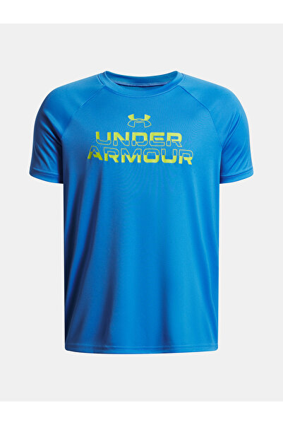 Under Armour Tricou băiețesc UA Tech Split Wordmark SS-BLU