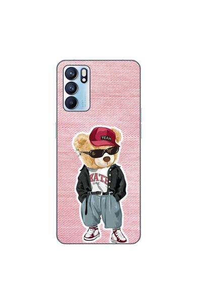 OEM Калъф, съвместим с Oppo Reno6 5G, силиконов гел TPU, с десен  "Розова меч...