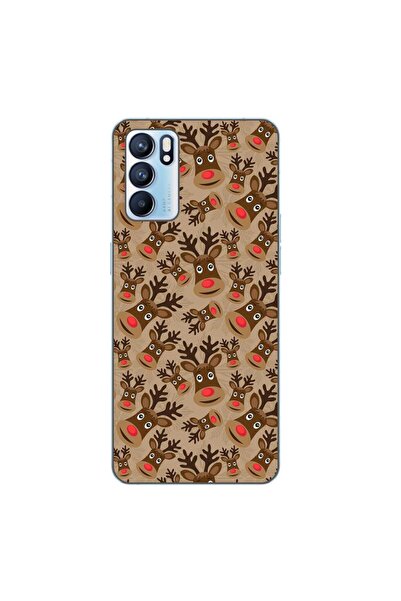 OEM Case compatible with Oppo Reno6 5G Silicone Gel Tpu Christmas Rudolf Pattern