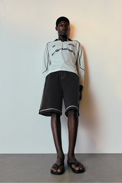 Pull & Bear STWD dikiş detaylı jogger bermuda