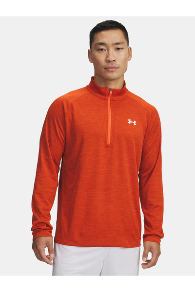 Under Armour Tricou bărbătesc UA Tech Textured 1/2 Zip-ORG
