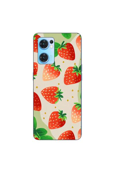 OEM Husa compatibila cu Oppo Reno7 5G Silicon Gel Tpu Model Capsuni Pattern