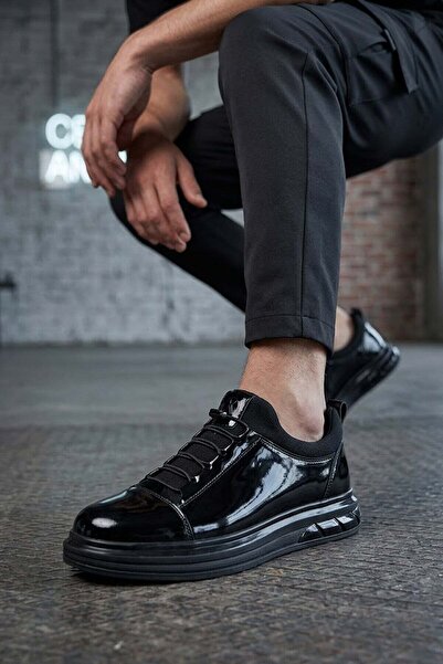 Ayakkabı Fuarı Elit 26Yery2045 Genuine Leather Casual Shoes Black