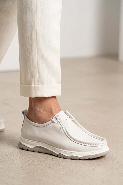 Ayakkabı Fuarı Luciano Bellini 26K-E16403 Formal Erkek Casual Ayakkabı Krem