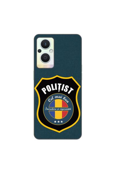 OEM Θήκη συμβατή με Oppo Reno7 Lite Σιλικόνης Τζελ TPU Μοντέλο Αστυνομικός