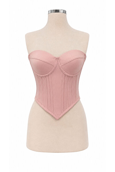 FİYPER Powder Premium Satin Corset Bustier