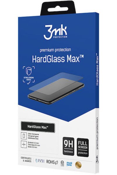 3MK Hardglass Max Black Πλήρους Κάλυψης Σκληρυμένο Γυαλί Μαύρο (Samsung Galax...