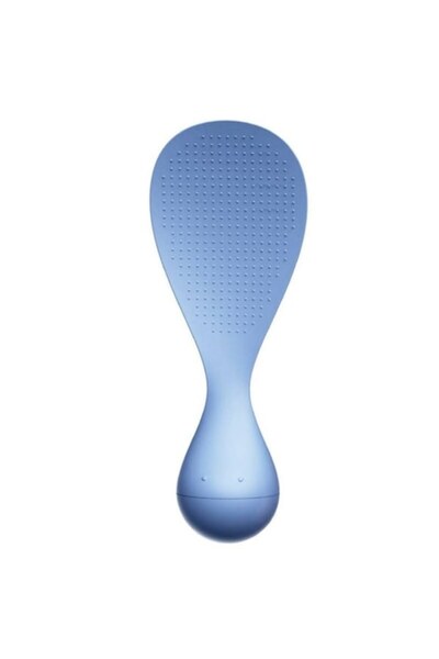 DAMUR Heat-Resistant Rice Spoon with Non-Slip Base, Blue, Ideal for Preparati...