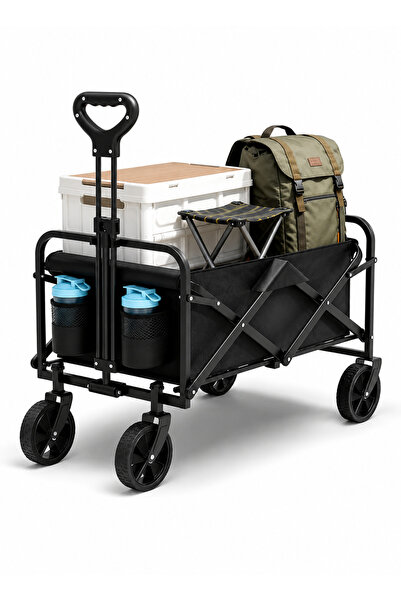 Generic Foldable Outdoor Utility Cart, Heavy Duty 100KG Load Wagon, Practical...