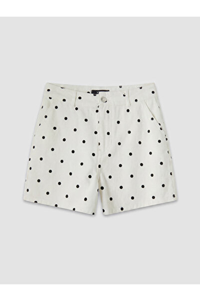 LC Waikiki Mom Fit Polka Dot Women's Jean Shorts