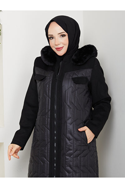 Deryam Tekstil Kaşe Detaylı Şişme Mont