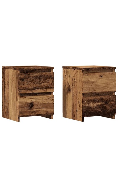 vidaxl Noptiere, 2 buc., lemn vechi, 30x30x40 cm, lemn prelucrat