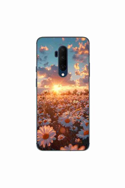 OEM Husa compatibila cu OnePlus 7T Pro Silicon Gel Tpu Model Rasarit cu Flori