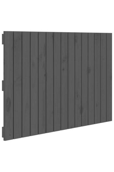 vidaxl Wall-mounted headboard, gray, 95.5x3x90 cm, solid pine wood