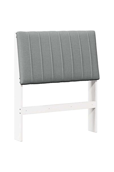 vidaxl Tăblie tapițată Gri deschis 80 cm Lemn de pin masiv