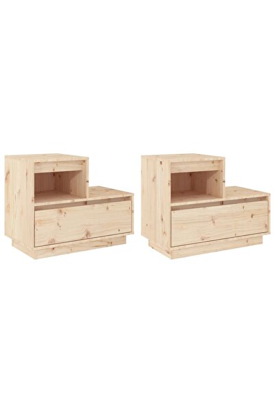 vidaxl Noptiere, 2 buc., 60x34x51 cm, lemn masiv de pin
