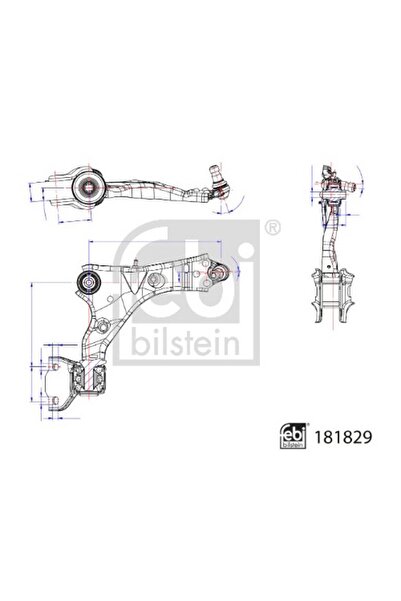 FEBI BILSTEIN Suspensie Brat, Febi Bilstein, Brat Transversal, Cu Rulmenti Di...