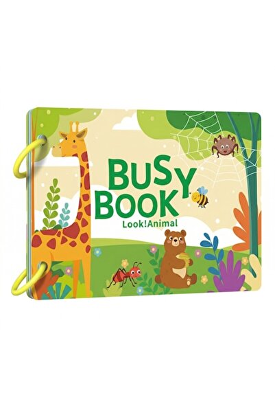 Joynix Interactive Sensory Busy Book – Animal Theme, with Detachable Velcro P...