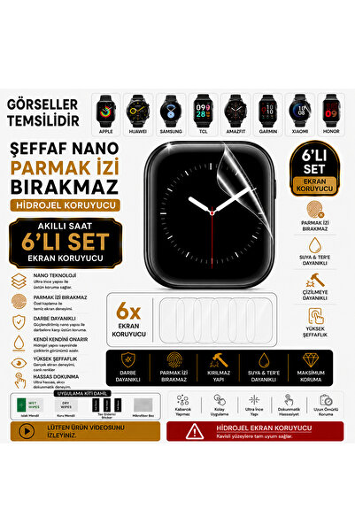 Astakos Honor watch choice 2i uyumlu Nano Hidrojel Ekran Koruyucu 2 Adet Kırı...