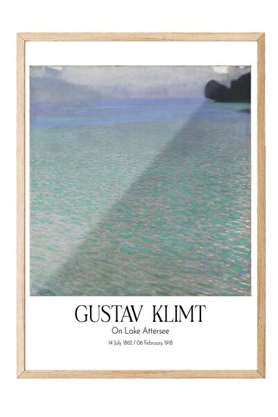 Postifull Gustav Klimt - La lacul Attersee, Tablou înrămat cu lemn, Seria de ...