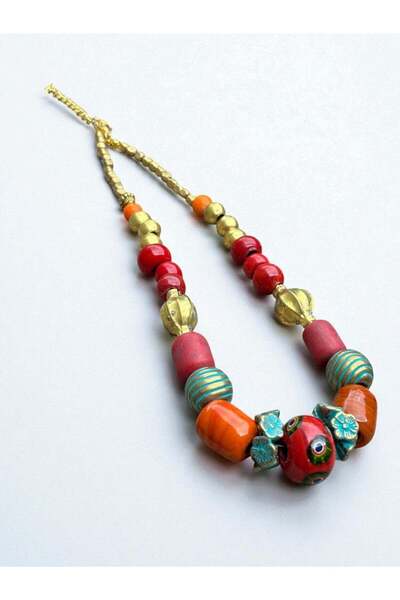 Bozhi Necklace Glass Beads Business Woman Style