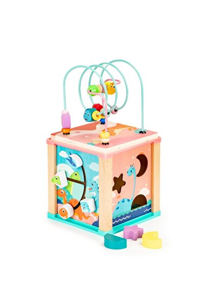 Ecotoys Cub educativ din lemn, sortator mula